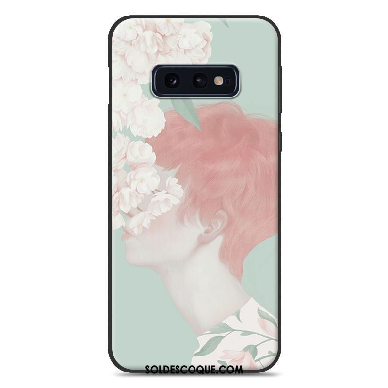 Coque Samsung Galaxy S10e Frais Art Petit Silicone Rouge Pas Cher