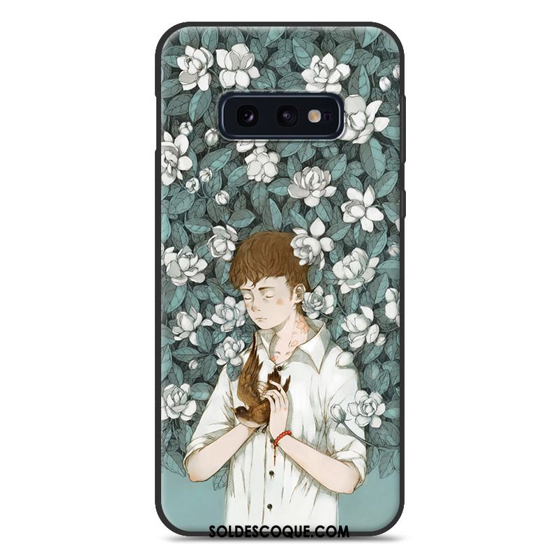 Coque Samsung Galaxy S10e Frais Art Petit Silicone Rouge Pas Cher