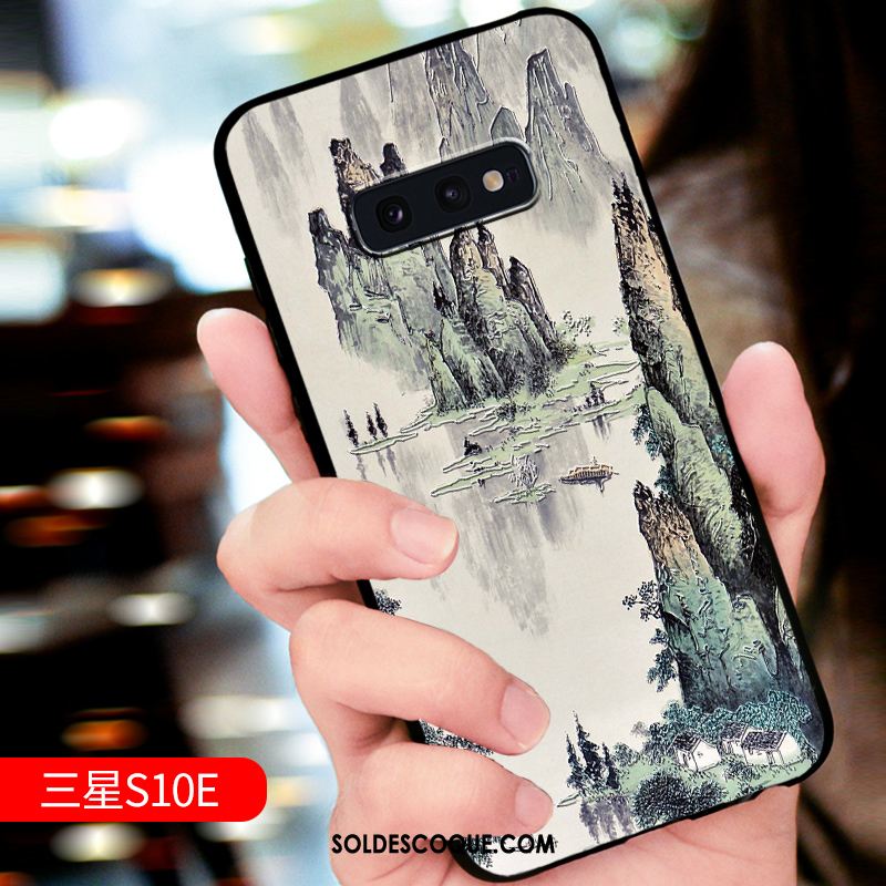 Coque Samsung Galaxy S10e Luxe Créatif Net Rouge Silicone Incassable En Vente