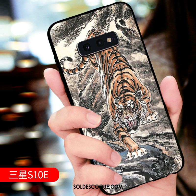 Coque Samsung Galaxy S10e Luxe Créatif Net Rouge Silicone Incassable En Vente