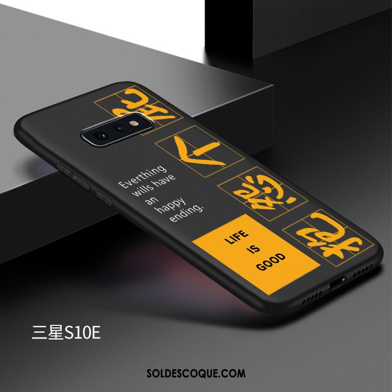 Coque Samsung Galaxy S10e Personnalité Protection Délavé En Daim Personnalisé Marque De Tendance En Ligne