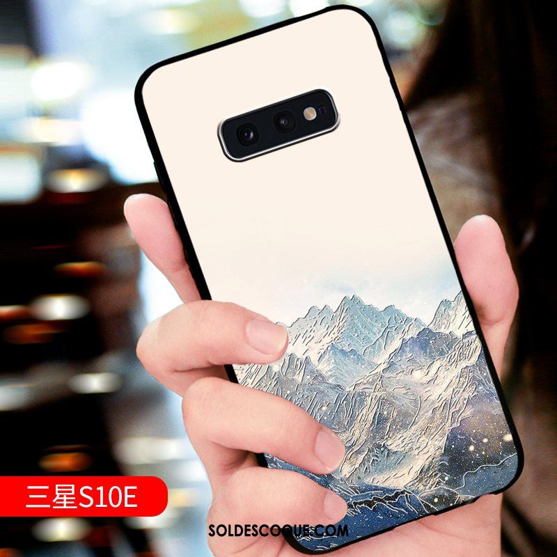 Coque Samsung Galaxy S10e Protection Gaufrage Étoile Téléphone Portable Nouveau Housse En Ligne