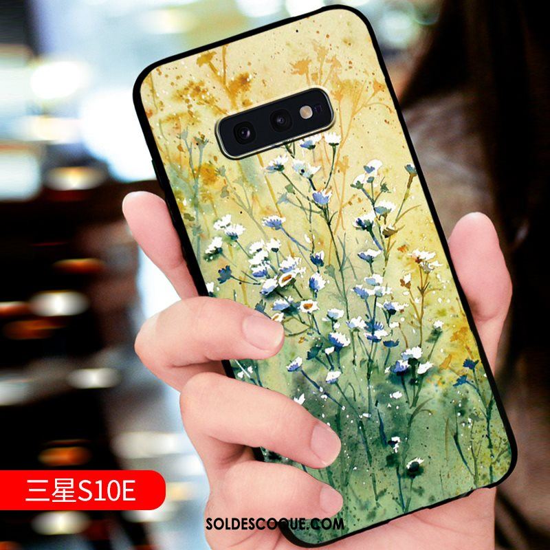 Coque Samsung Galaxy S10e Protection Gaufrage Étoile Téléphone Portable Nouveau Housse En Ligne