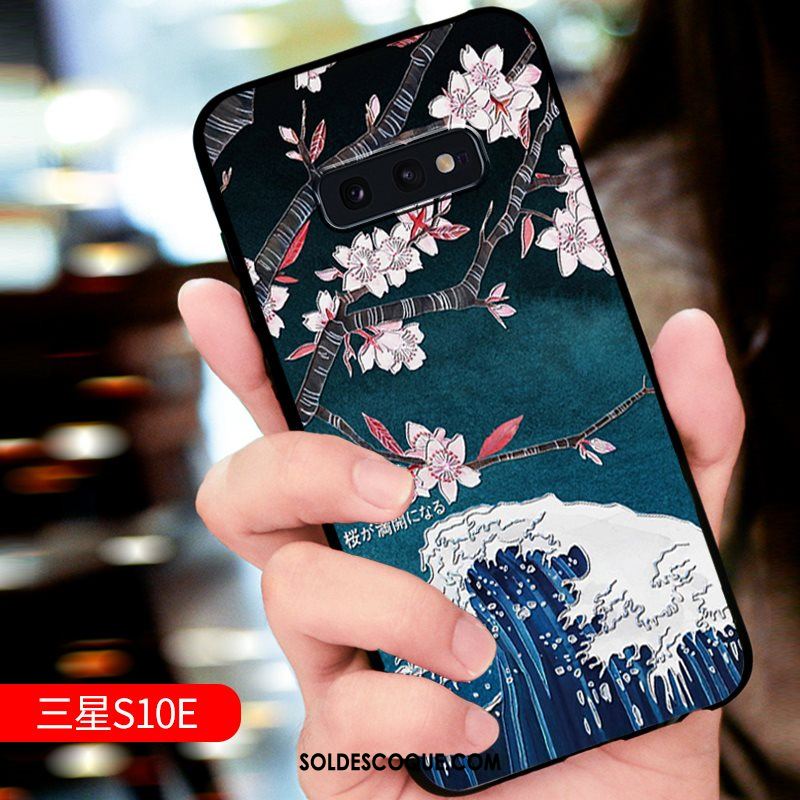 Coque Samsung Galaxy S10e Protection Gaufrage Étoile Téléphone Portable Nouveau Housse En Ligne