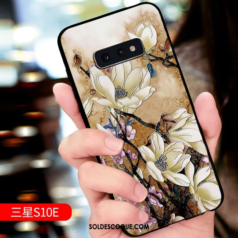 Coque Samsung Galaxy S10e Protection Gaufrage Étoile Téléphone Portable Nouveau Housse En Ligne