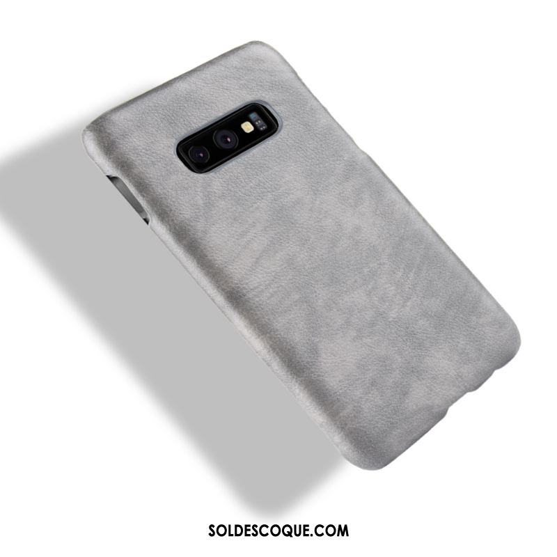 Coque Samsung Galaxy S10e Sac Cuir Modèle Fleurie Vintage Litchi Housse Pas Cher