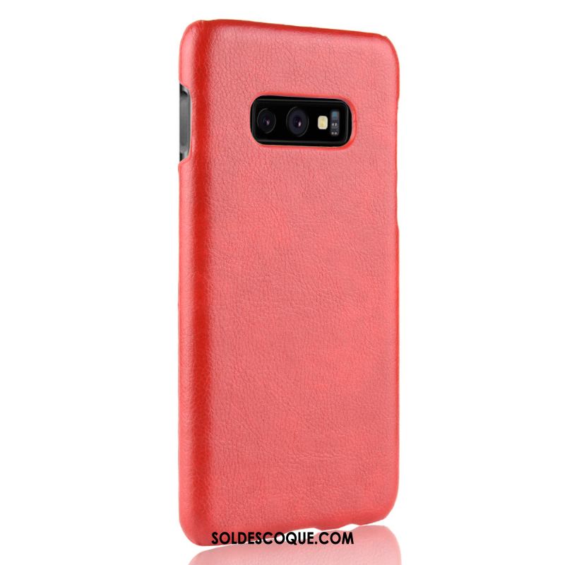 Coque Samsung Galaxy S10e Sac Cuir Modèle Fleurie Vintage Litchi Housse Pas Cher