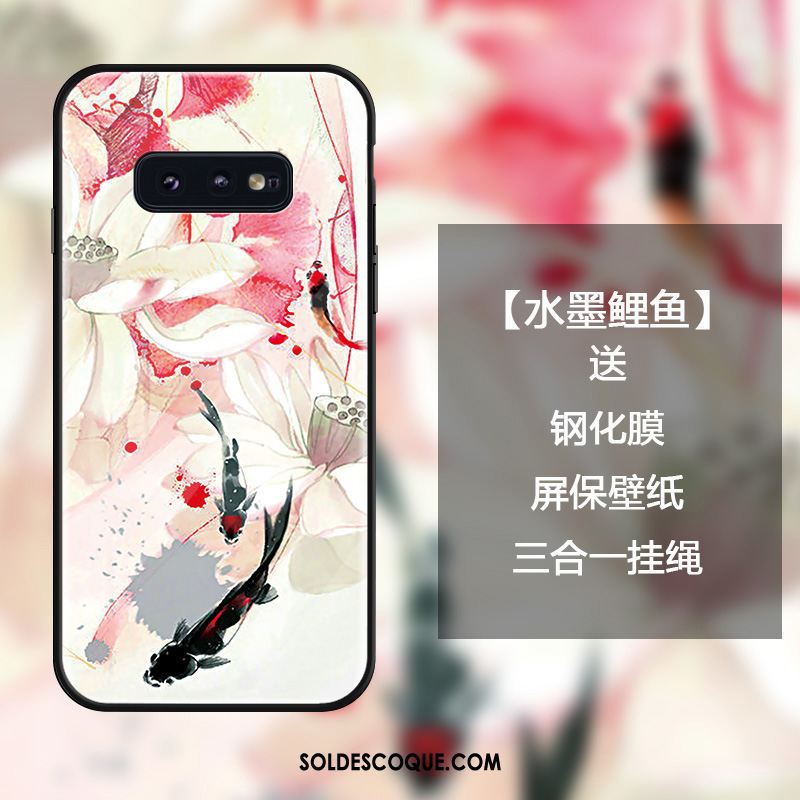 Coque Samsung Galaxy S10e Tout Compris Encre Style Chinois Incassable Art Pas Cher