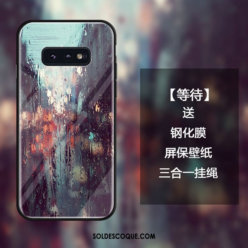 Coque Samsung Galaxy S10e Verre Trempé Mode Étoile Incassable Marque De Tendance Pas Cher