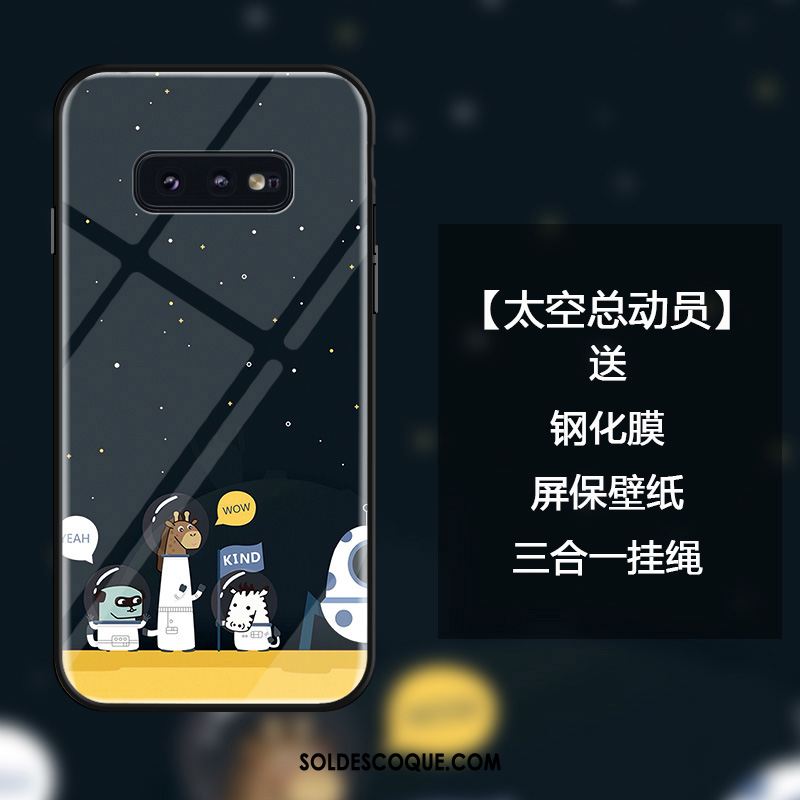 Coque Samsung Galaxy S10e Verre Trempé Protection Créatif Personnalité Ornements Suspendus Housse Pas Cher