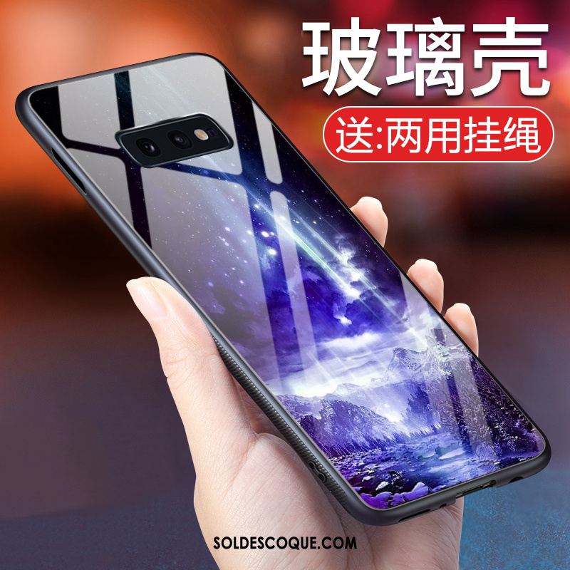 Coque Samsung Galaxy S10e Verre Trempé Étui Mode Étoile Marque De Tendance En Ligne