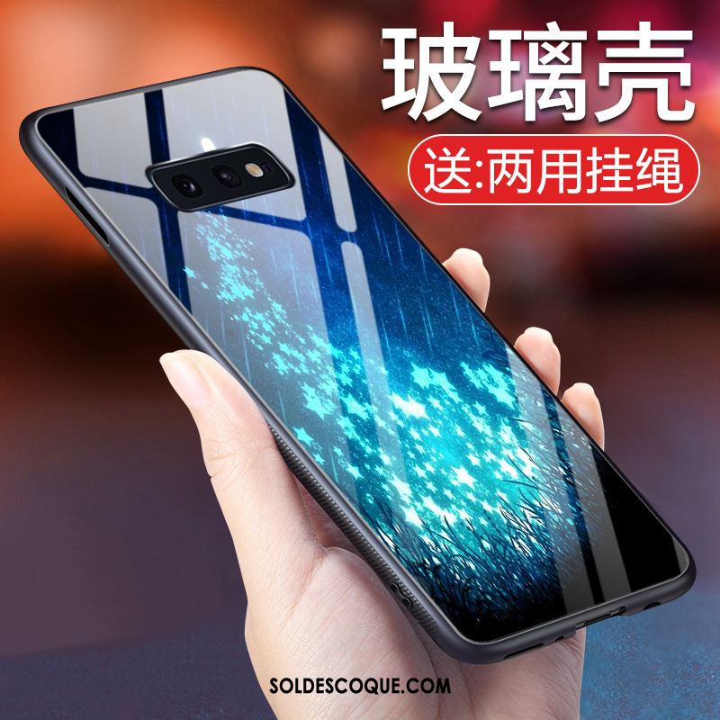 Coque Samsung Galaxy S10e Verre Trempé Étui Mode Étoile Marque De Tendance En Ligne