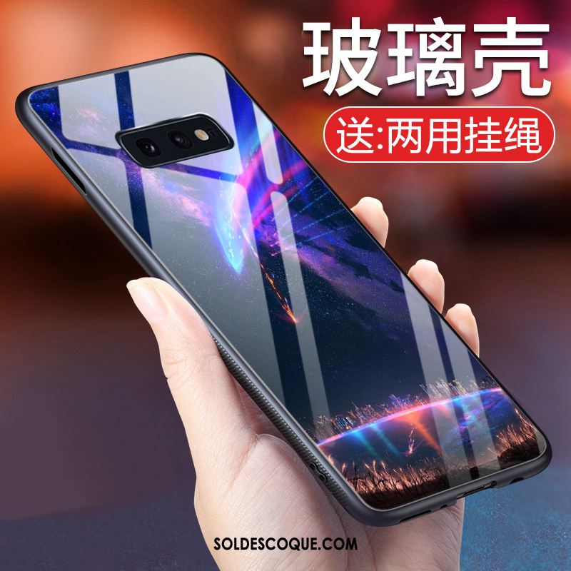 Coque Samsung Galaxy S10e Verre Trempé Étui Mode Étoile Marque De Tendance En Ligne