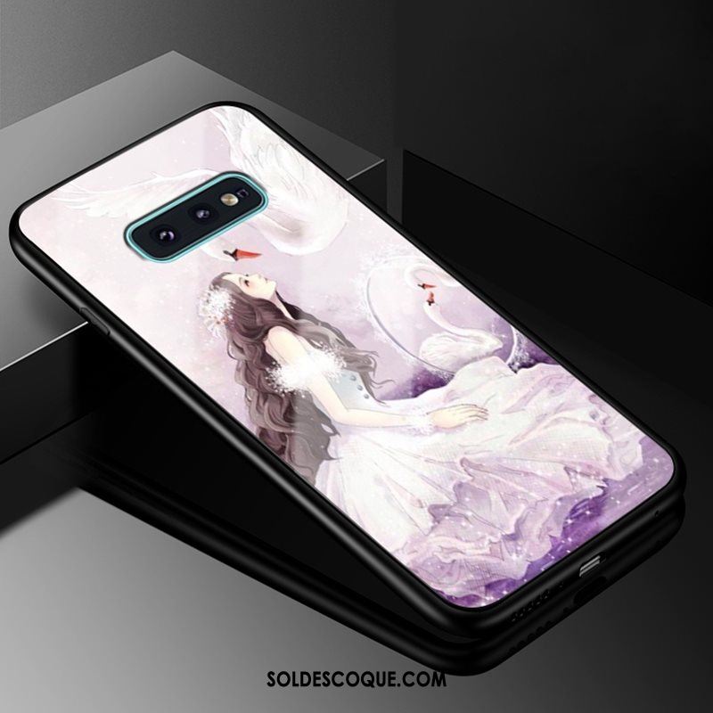 Coque Samsung Galaxy S10e Verre Téléphone Portable Incassable Violet Nouveau Pas Cher