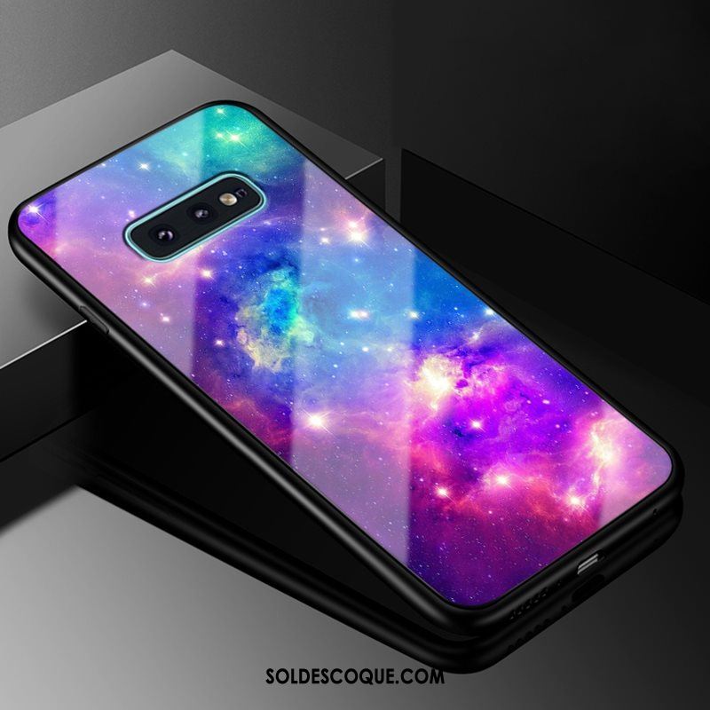 Coque Samsung Galaxy S10e Verre Téléphone Portable Incassable Violet Nouveau Pas Cher