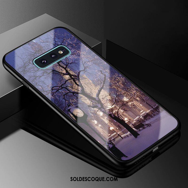 Coque Samsung Galaxy S10e Verre Téléphone Portable Incassable Violet Nouveau Pas Cher