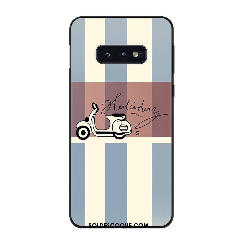 Coque Samsung Galaxy S10e Vintage Rouge Délavé En Daim Tendance Étoile En Vente