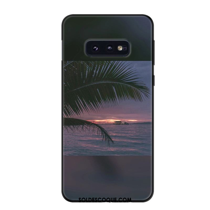 Coque Samsung Galaxy S10e Vintage Rouge Délavé En Daim Tendance Étoile En Vente