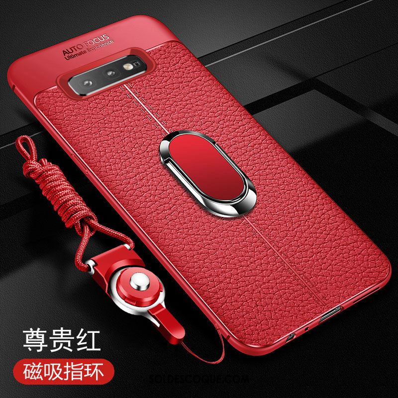 Coque Samsung Galaxy S10e Étui En Cuir Incassable Business Personnalité Délavé En Daim Housse France