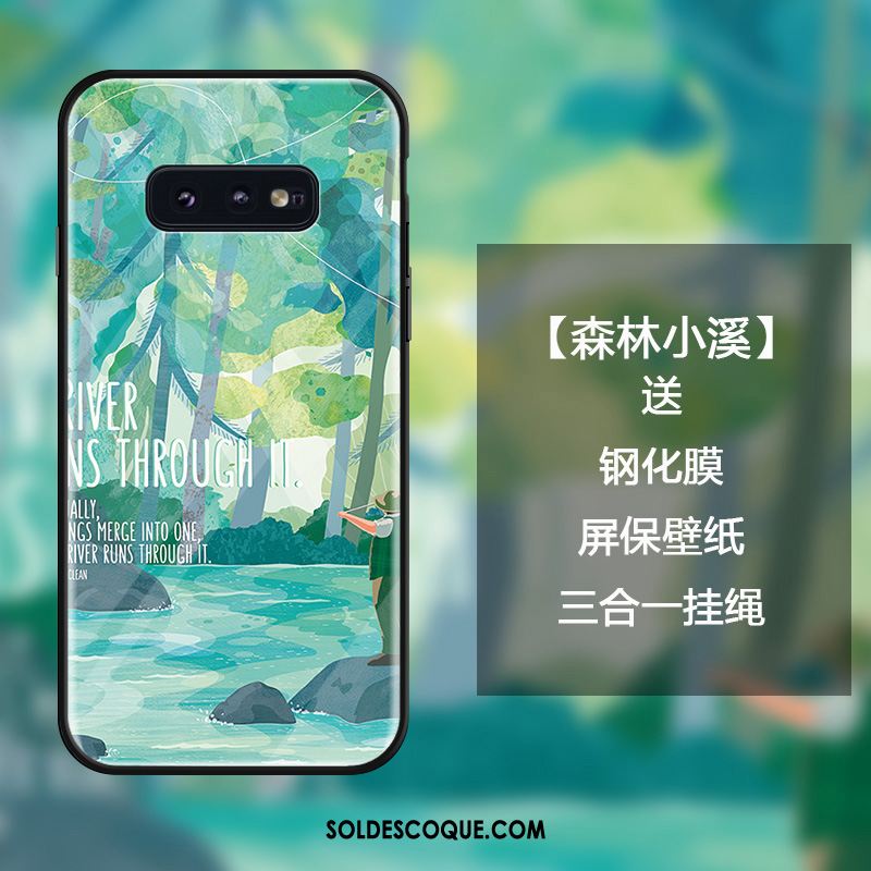 Coque Samsung Galaxy S10e Étui Étoile Simple Verre Trempé Personnalité En Vente