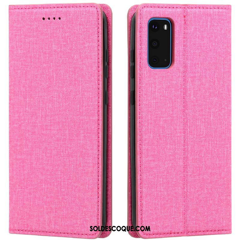 Coque Samsung Galaxy S20 Bleu Étoile Modèle Fleurie Étui En Cuir Tissu En Vente