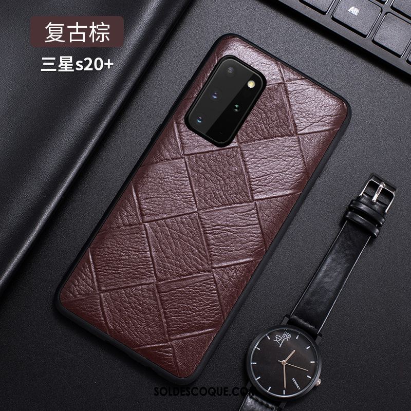 Coque Samsung Galaxy S20+ Cuir Véritable Business Tout Compris Luxe Étoile Pas Cher