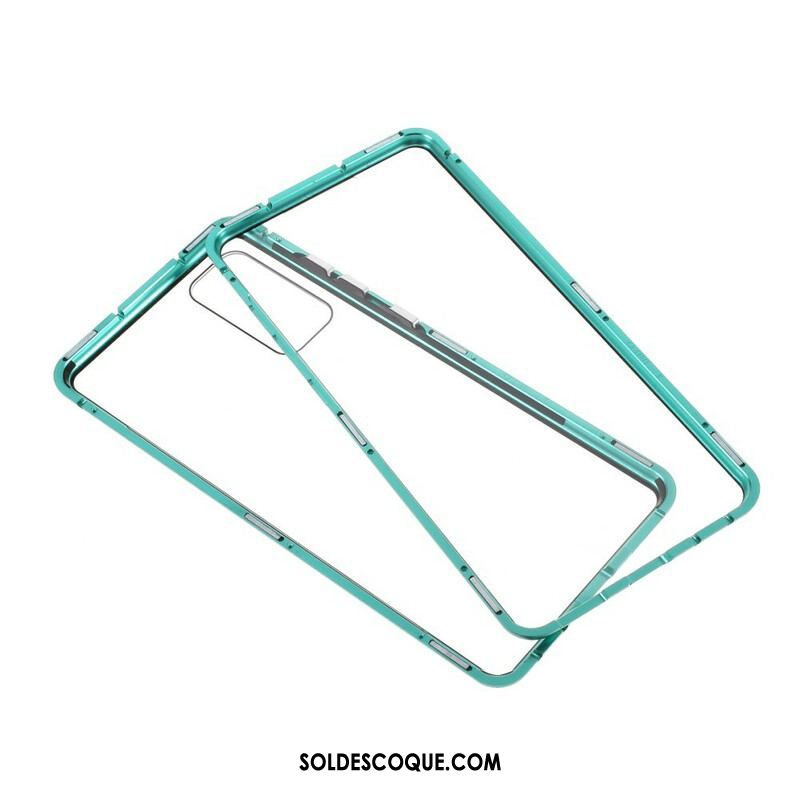 Coque Samsung Galaxy S20 FE Rebords Métal et Dos Verre Trempé