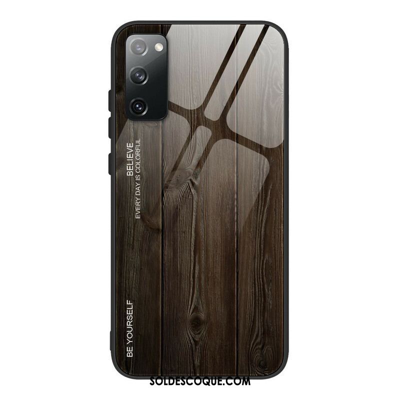 Coque Samsung Galaxy S20 FE Verre Trempé Design Bois