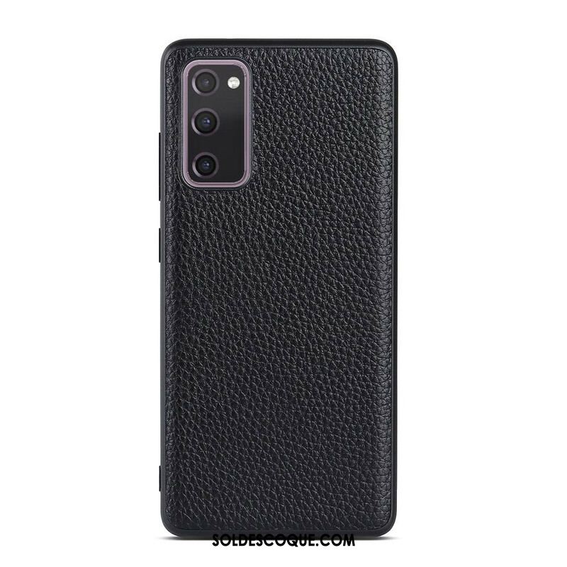 Coque Samsung Galaxy S20 FE Véritable Cuir Litchi