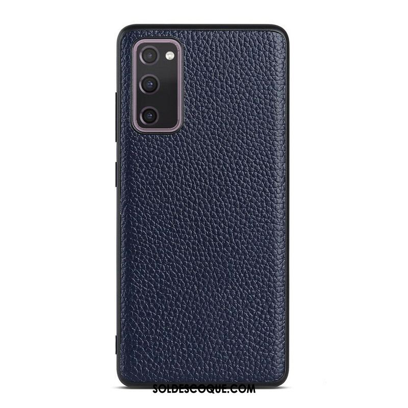 Coque Samsung Galaxy S20 FE Véritable Cuir Litchi