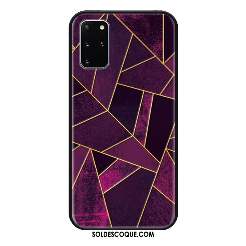 Coque Samsung Galaxy S20+ Géométrie Multicolore Délavé En Daim Incassable Étoile Pas Cher