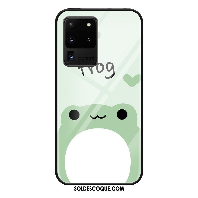 Coque Samsung Galaxy S20 Ultra Charmant Verre Étui Dessin Animé Cœur En Vente