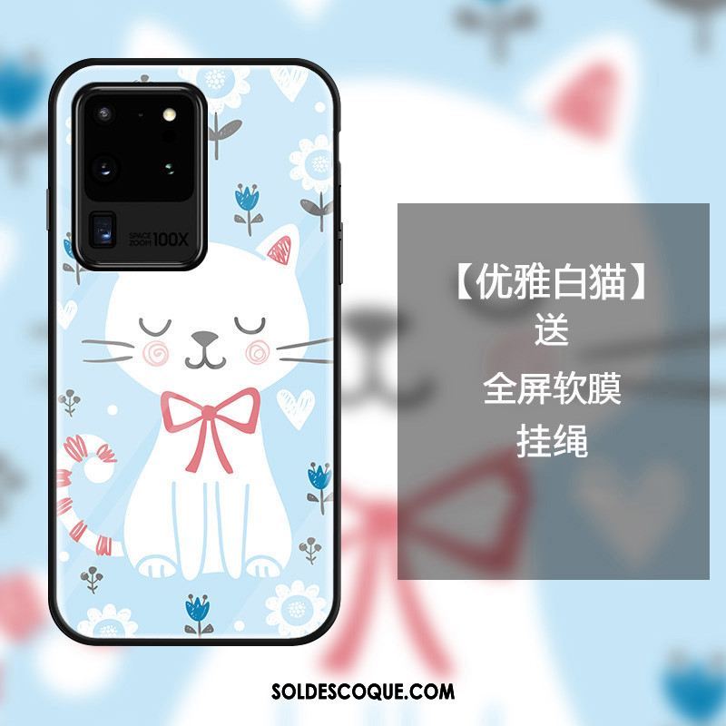 Coque Samsung Galaxy S20 Ultra Incassable Chat Dessin Animé Téléphone Portable Tout Compris Pas Cher