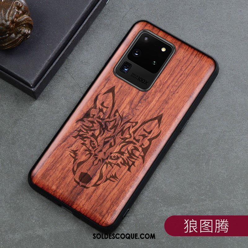 Coque Samsung Galaxy S20 Ultra Téléphone Portable Luxe Étui En Bois Créatif France