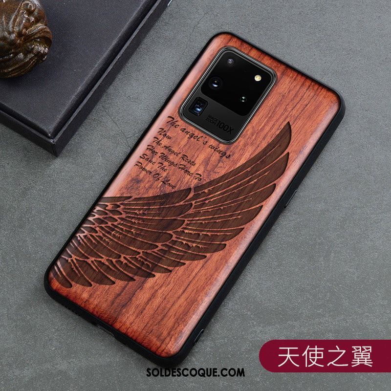 Coque Samsung Galaxy S20 Ultra Téléphone Portable Luxe Étui En Bois Créatif France
