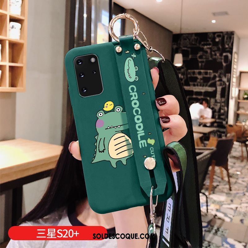 Coque Samsung Galaxy S20+ Vert Incassable Dessin Animé Étoile Net Rouge Housse En Vente