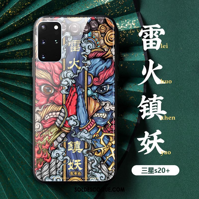 Coque Samsung Galaxy S20+ Vert Style Chinois Téléphone Portable Étoile Incassable Pas Cher