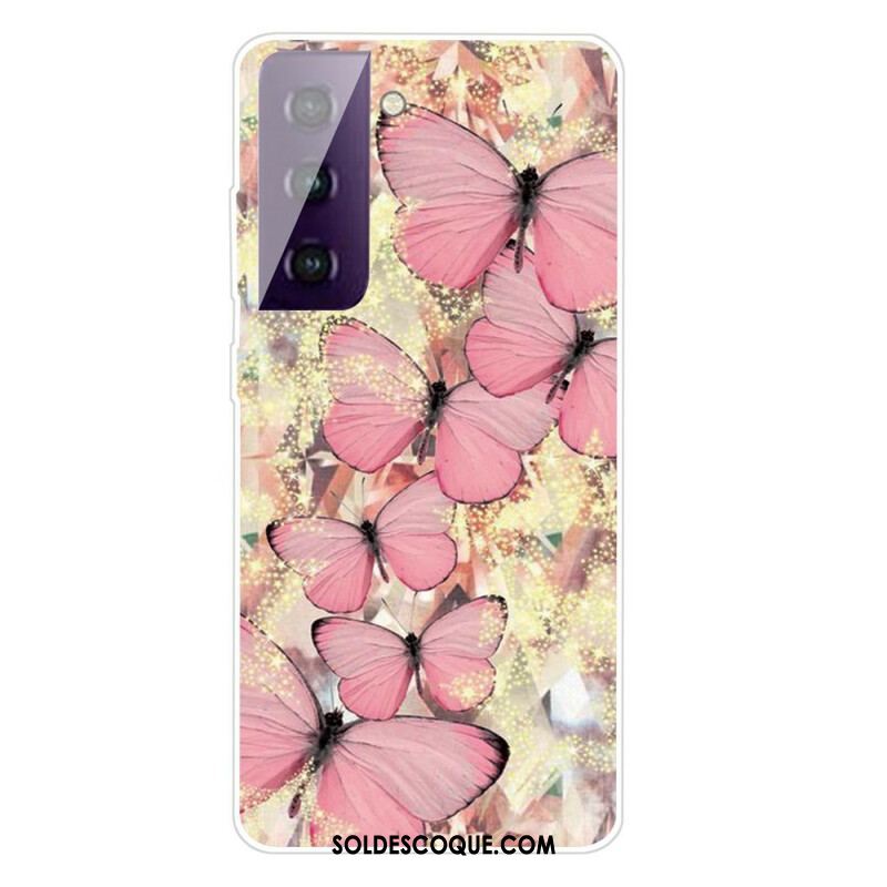 Coque Samsung Galaxy S21 5G Beaux Papillons