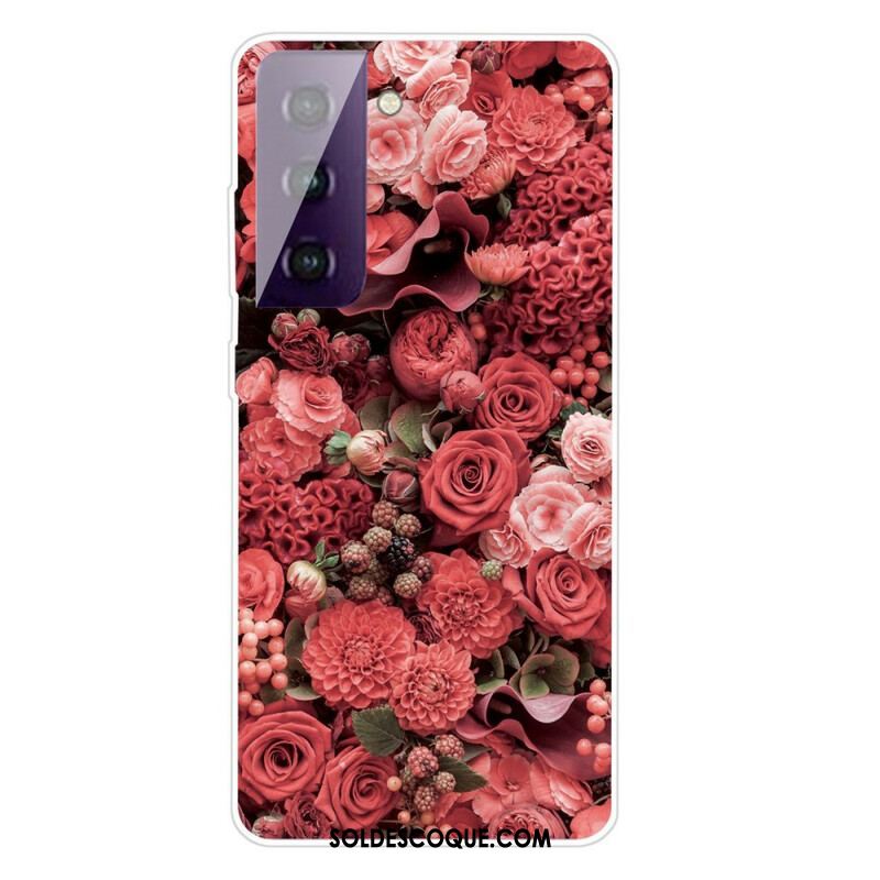 Coque Samsung Galaxy S21 5G Fleurs Intenses