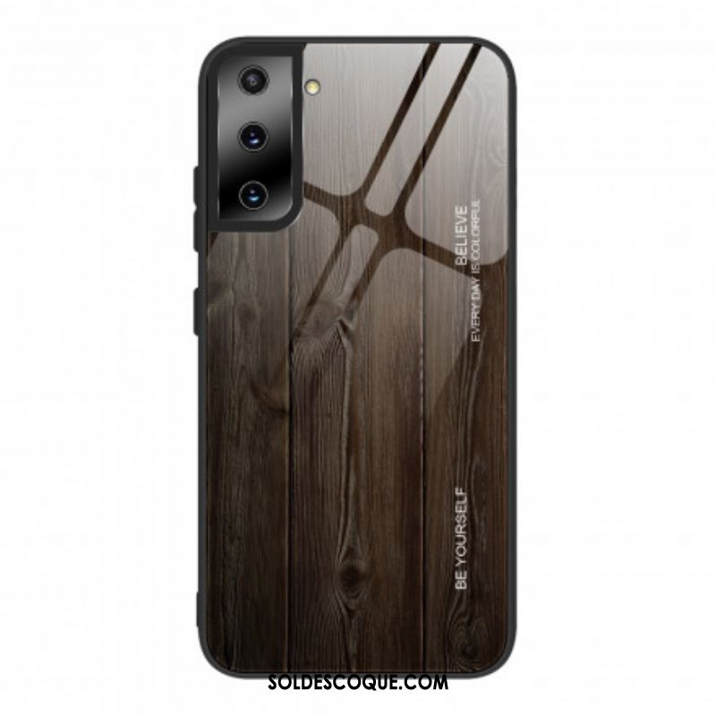 Coque Samsung Galaxy S21 5G Verre Trempé Design Bois