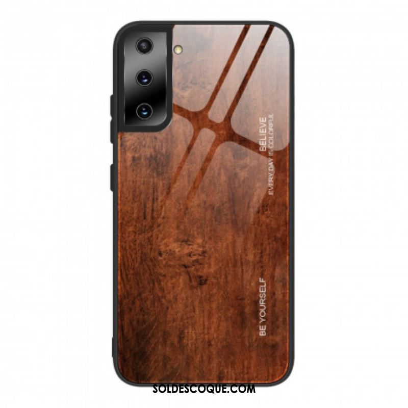 Coque Samsung Galaxy S21 5G Verre Trempé Design Bois