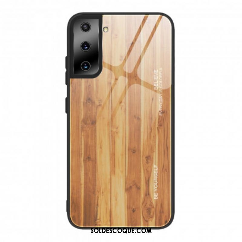 Coque Samsung Galaxy S21 5G Verre Trempé Design Bois