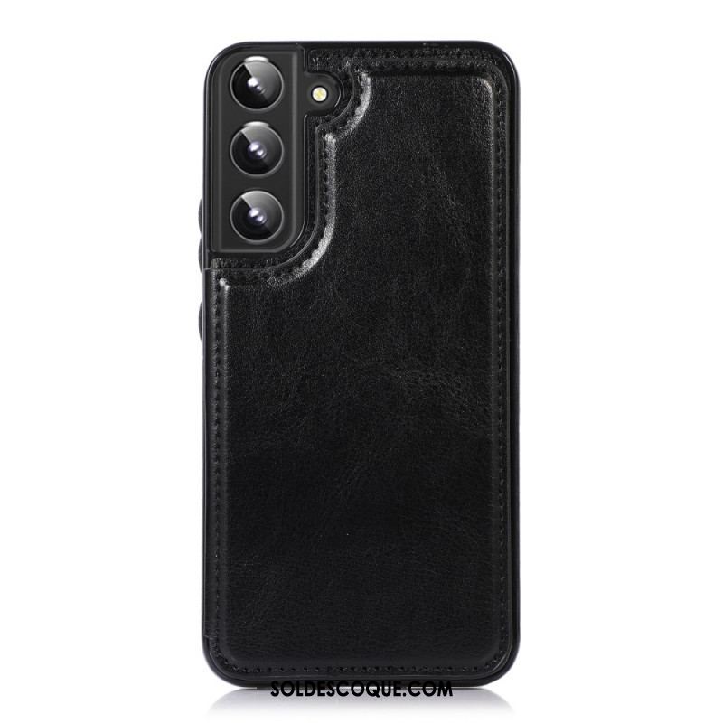 Coque Samsung Galaxy S22 5G Design Cuir Porte-Cartes Support