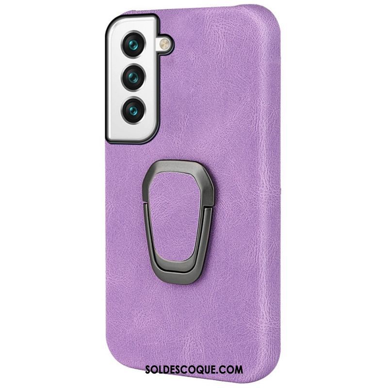 Coque Samsung Galaxy S22 5G Effet Cuir Anneau-Support New Colors