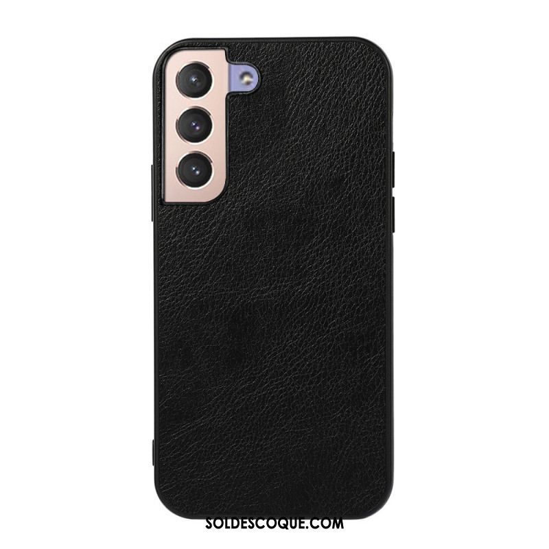 Coque Samsung Galaxy S22 5G Effet Cuir Litchi