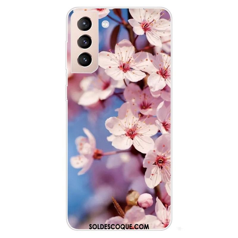 Coque Samsung Galaxy S22 5G Fleurs Réalistes