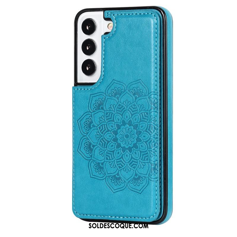 Coque Samsung Galaxy S22 5G Porte-Cartes Impression Mandala