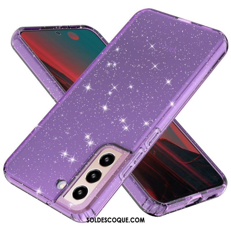 Coque Samsung Galaxy S22 5G Transparente Paillettes Design