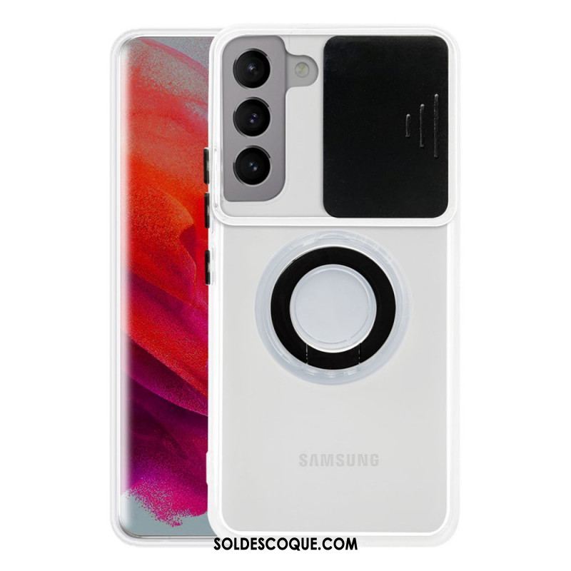 Coque Samsung Galaxy S22 Plus 5G Anneau-Support et Protège-Lentilles