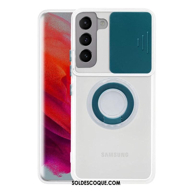 Coque Samsung Galaxy S22 Plus 5G Anneau-Support et Protège-Lentilles